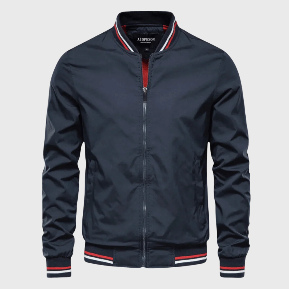 Julien - Veste Élégante Bomber Bords Rayés