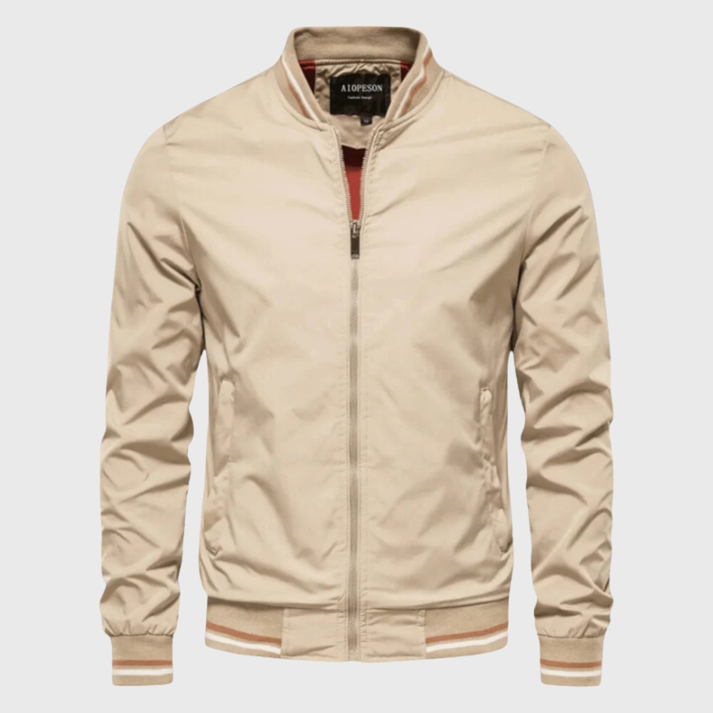 Julien - Veste Élégante Bomber Bords Rayés