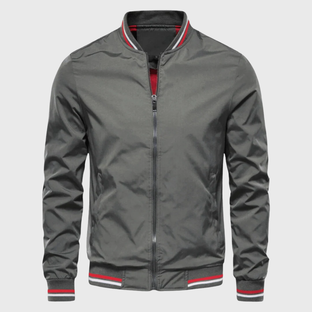 Julien - Veste Élégante Bomber Bords Rayés