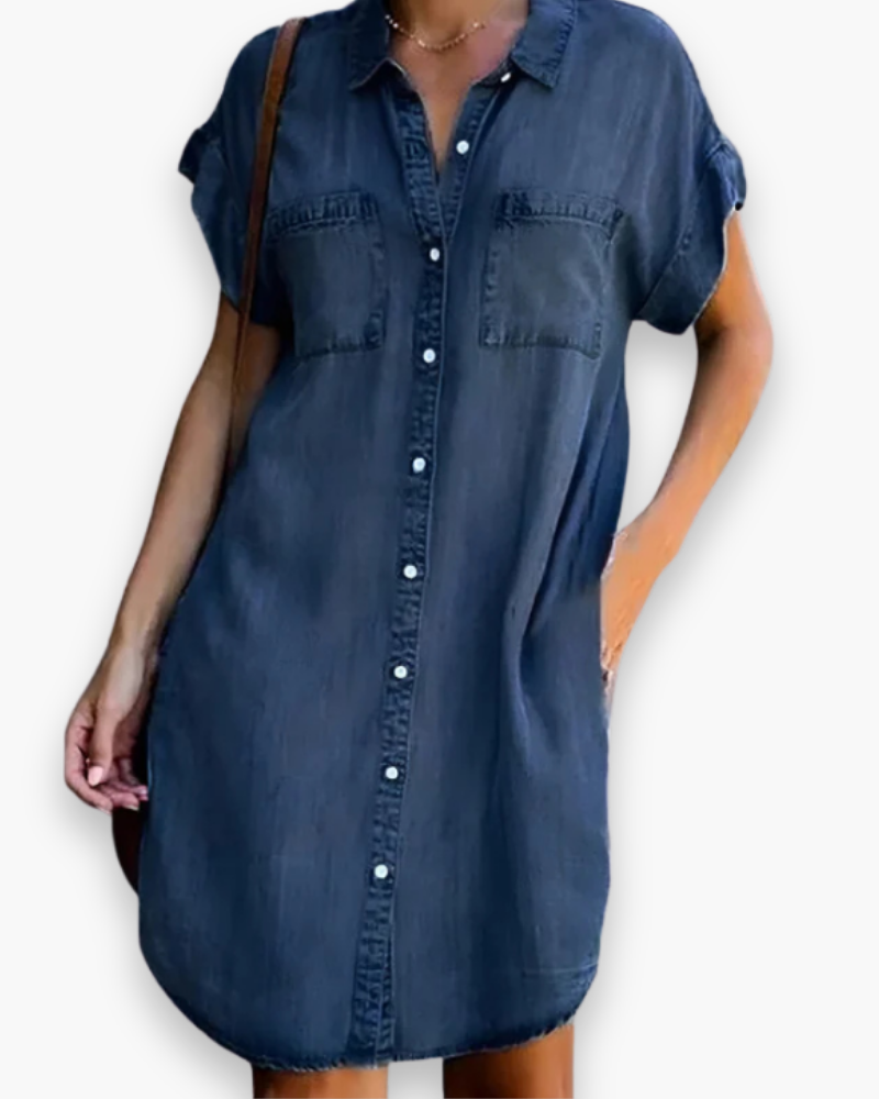 Robe chemise en jean femme | Mini élégante 2