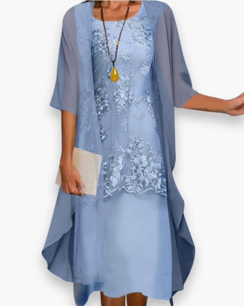 Robe élégante à deux parties pour femmes | Midi 0