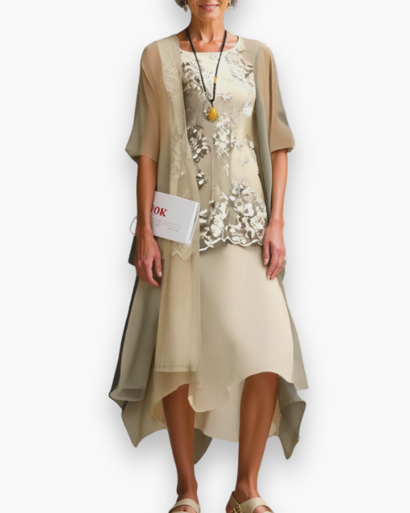 Robe élégante à deux parties pour femmes | Midi 2