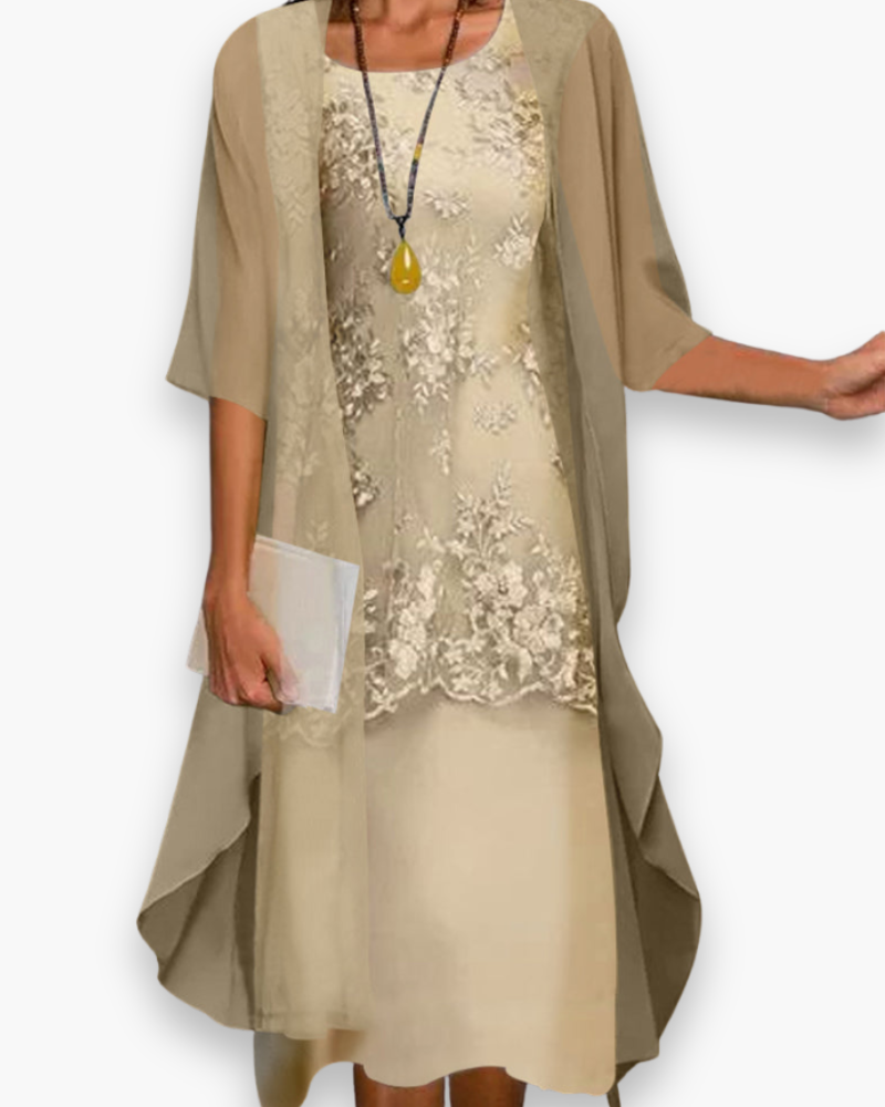 Robe élégante à deux parties pour femmes | Midi 3