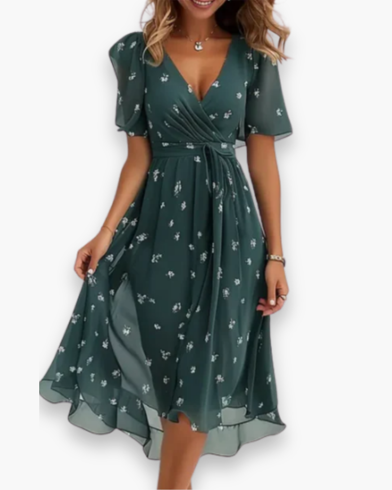 Robe mi-longue fluide pour femme | Élégance chic 0