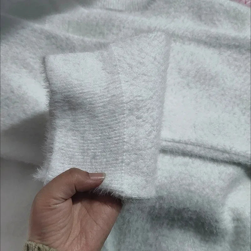 Amélie - Cardigan Femme Maille Velours - Boutons Perles Chic