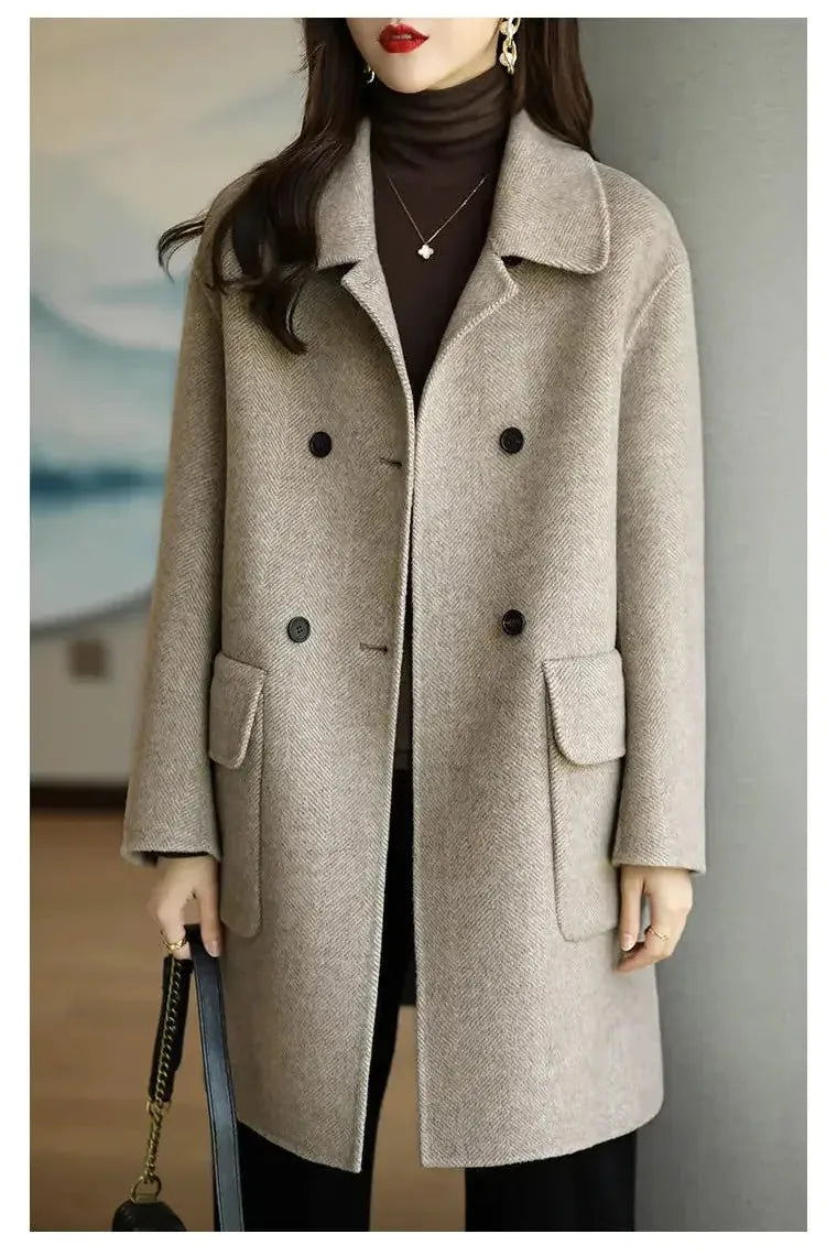 Virginie | Manteau Élégant Mi-Long Poches