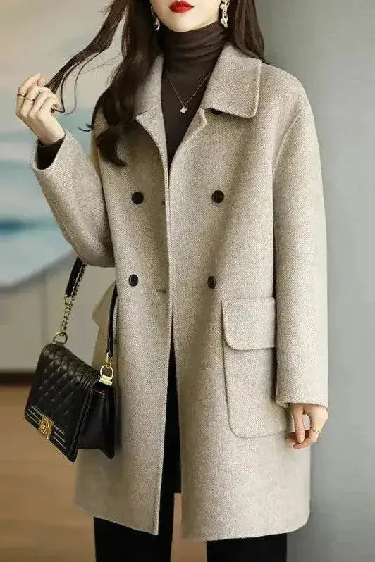Virginie | Manteau Élégant Mi-Long Poches