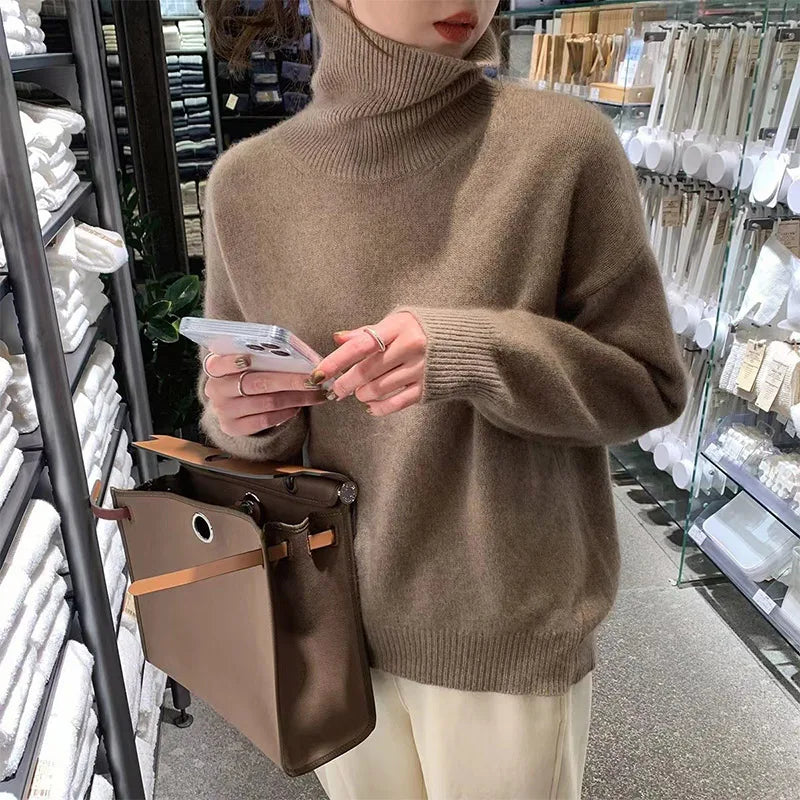 Chantal | Pull Chic Col Roulé Maille Épaisse