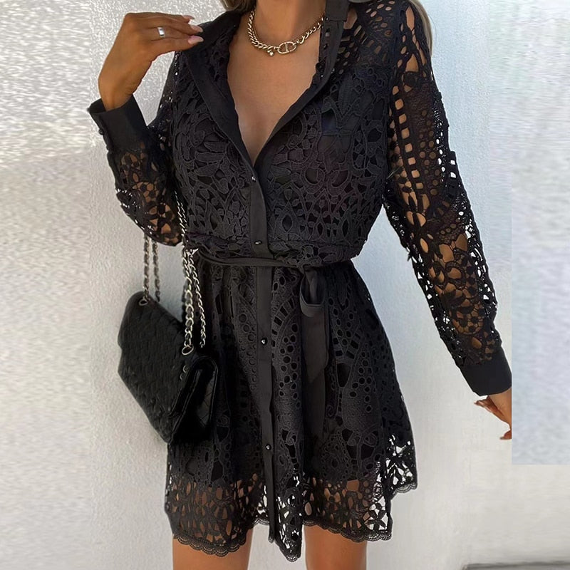 Caroline - Robe Dentelle Chic