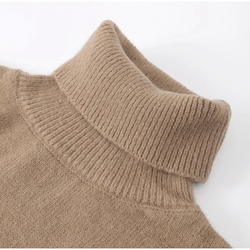 Chantal | Pull Chic Col Roulé Maille Épaisse