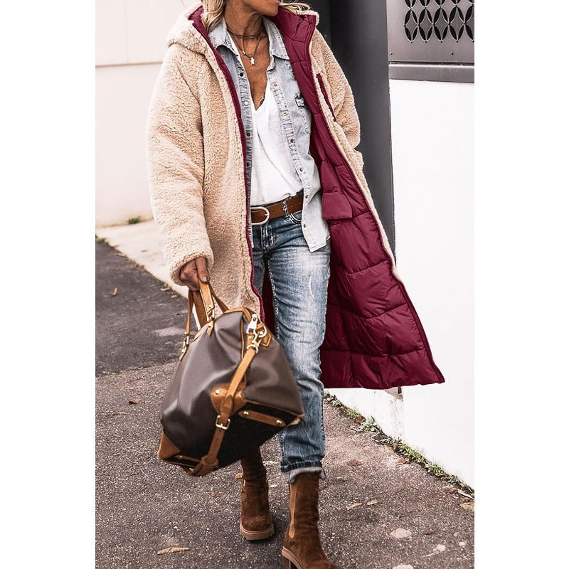 Brigitte | Doudoune Chic Longue Doublée Sherpa