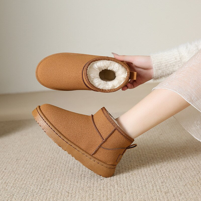 Hélène | Bottines Élégantes Chaudes Daim