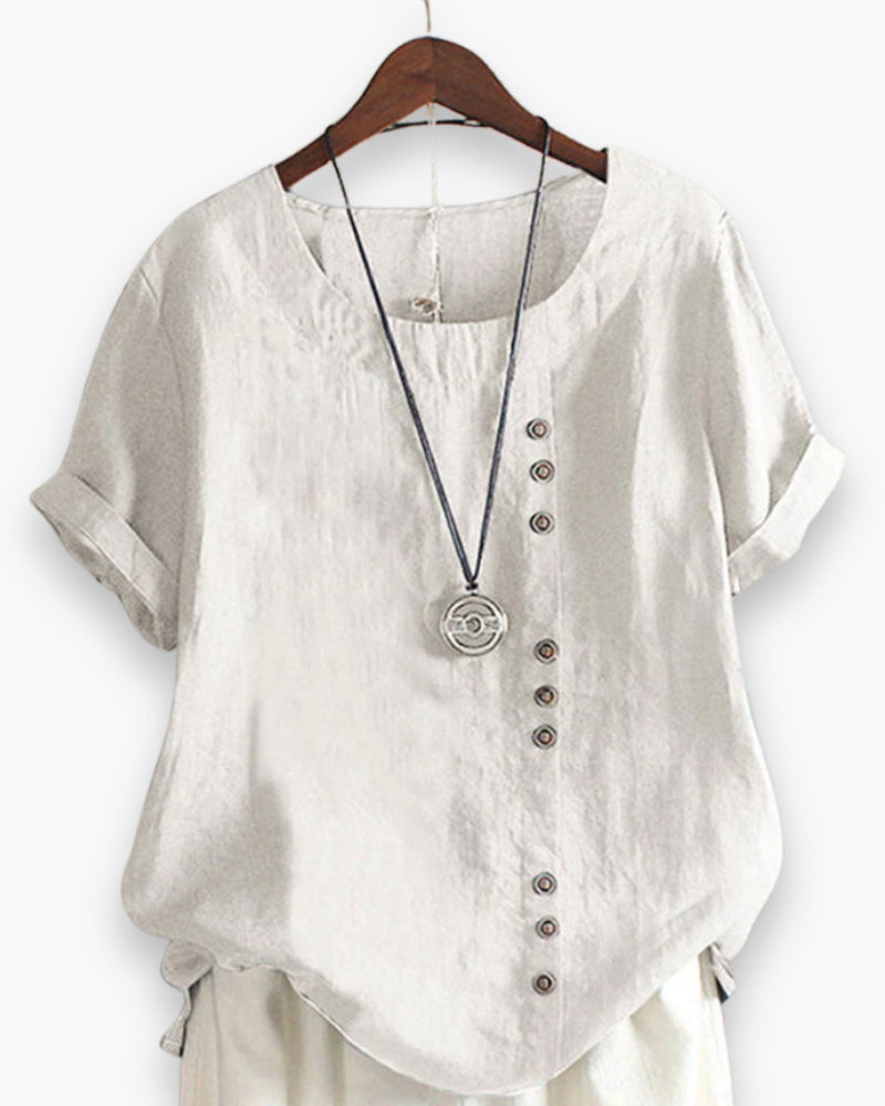 Top boutonné décontracté pour femme | Chic estival 1