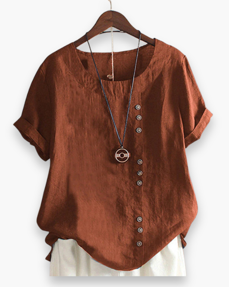 Top boutonné décontracté pour femme | Chic estival 2