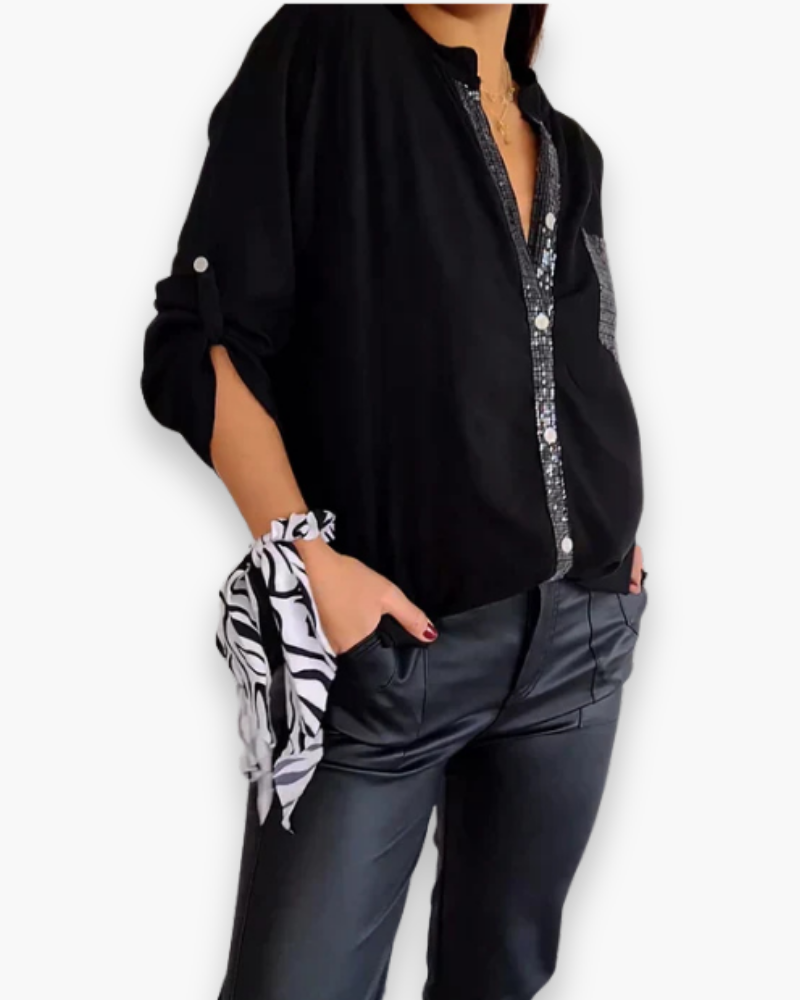 Top long à sequins femme | Look glamour 1