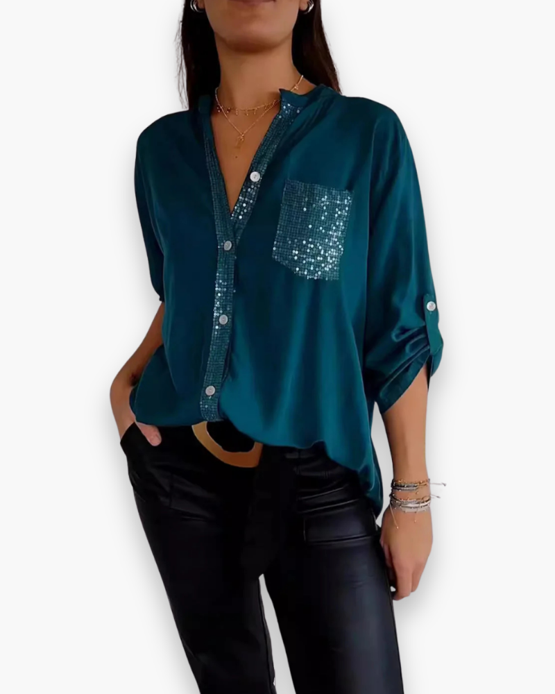 Top long à sequins femme | Look glamour 6