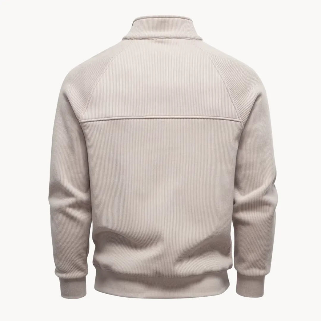 Christophe - Pull Intemporel Zippé Col Montant