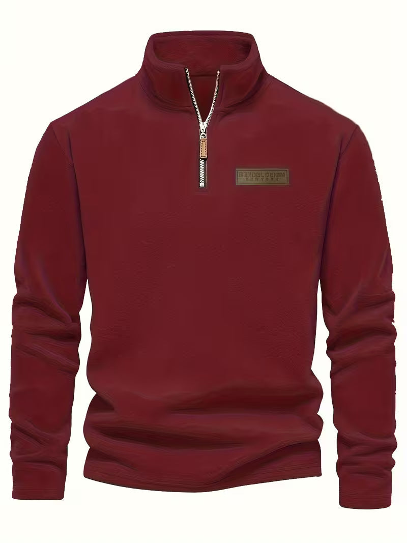 Marc - Pull Intemporel Col Montant Zippé