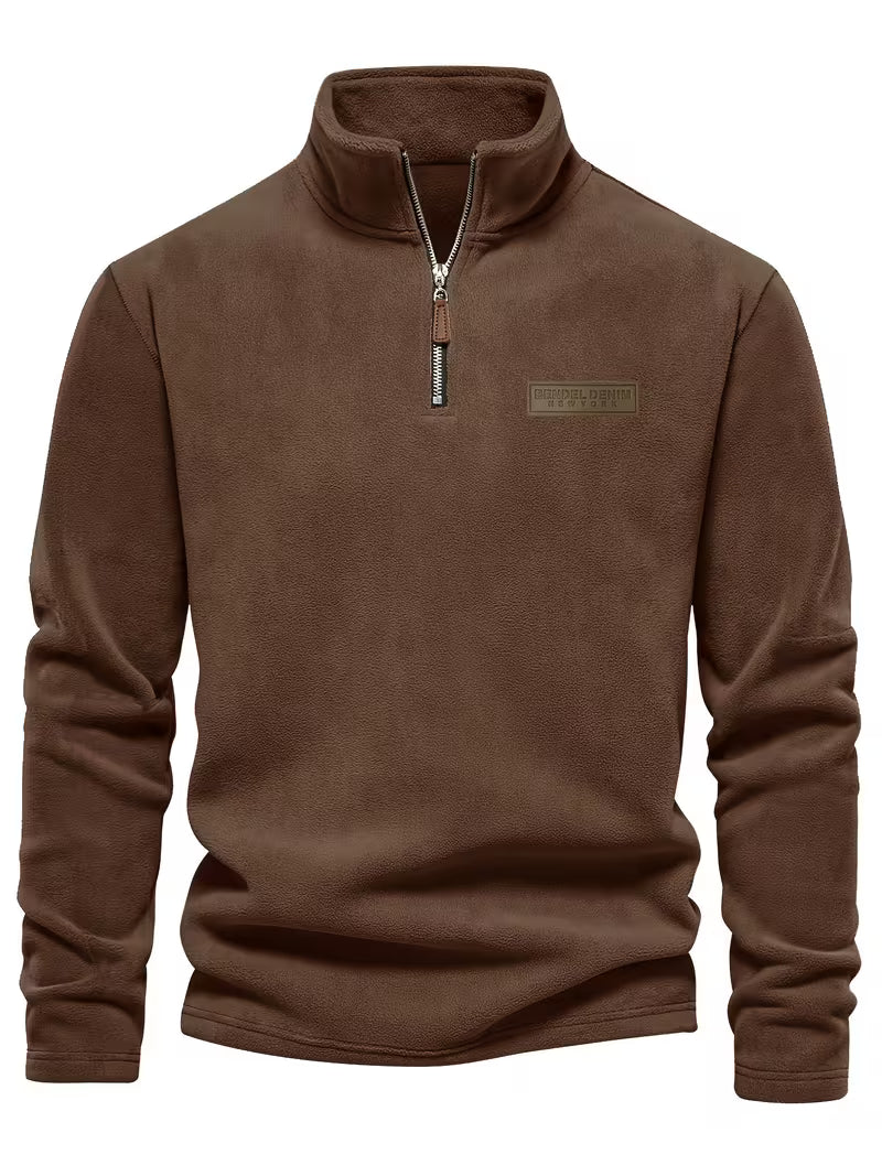 Marc - Pull Intemporel Col Montant Zippé