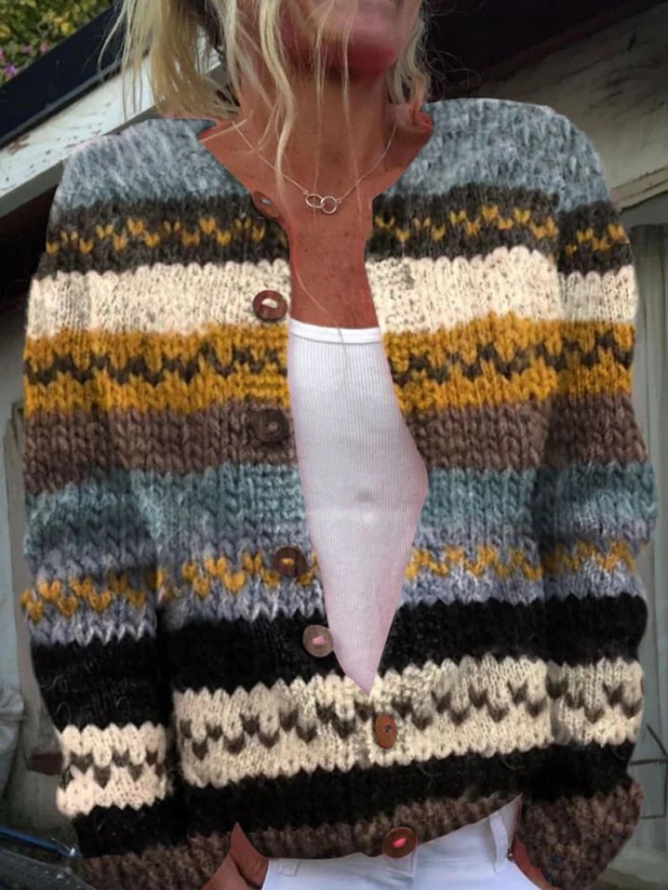 Valérie - Cardigan Chic Jacquard Boutonné