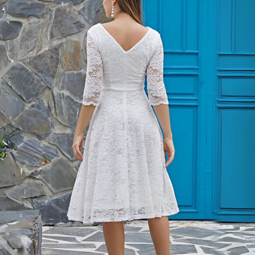 Angélique - Robe d'Été Légère Mi-Longue Imprimée Femme