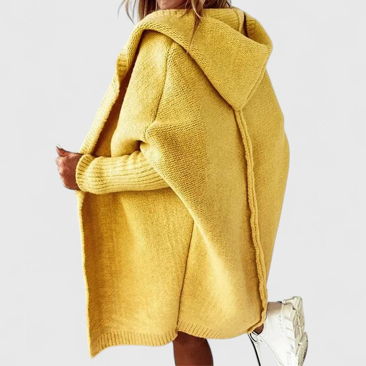 Priya - Cardigan Élégant Oversize à Capuche