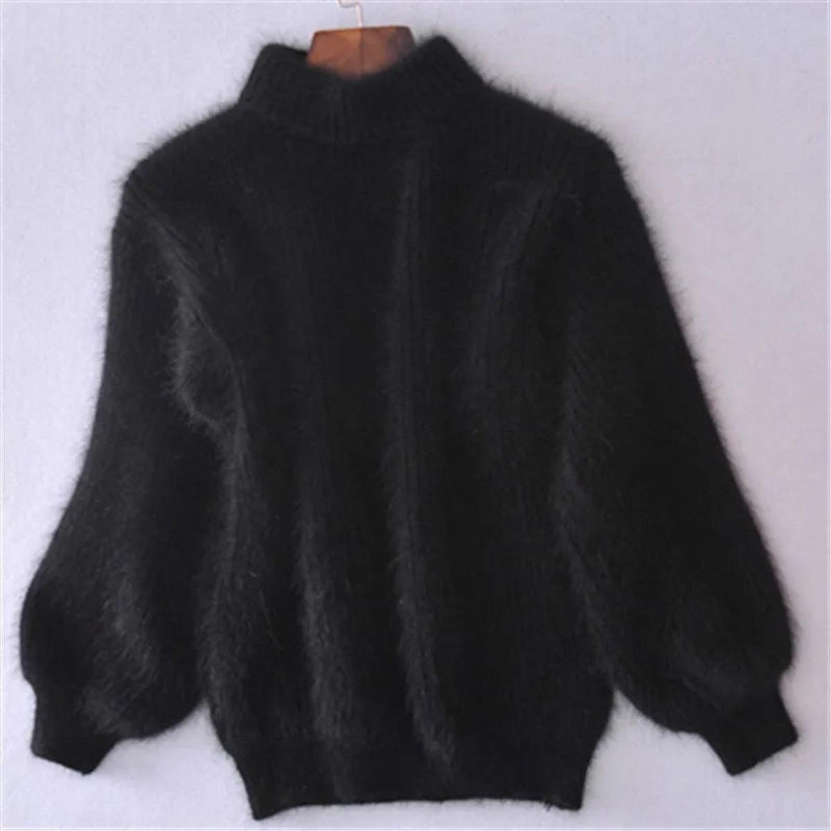 Caroline - Pull Élégant Col Roulé Grosse Maille