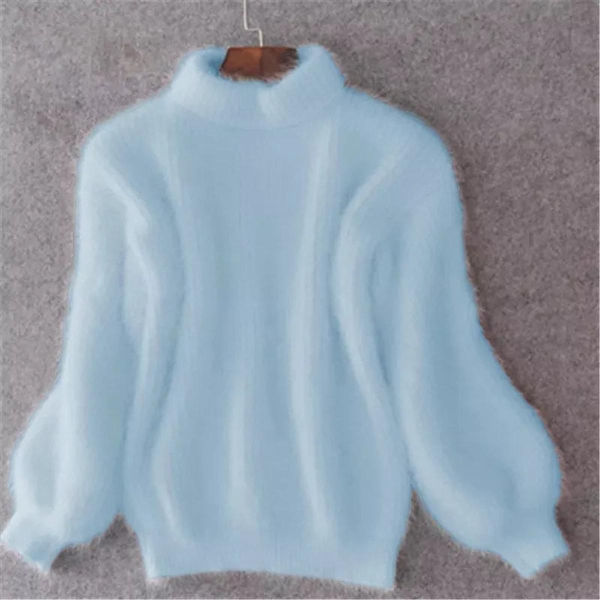 Caroline - Pull Élégant Col Roulé Grosse Maille