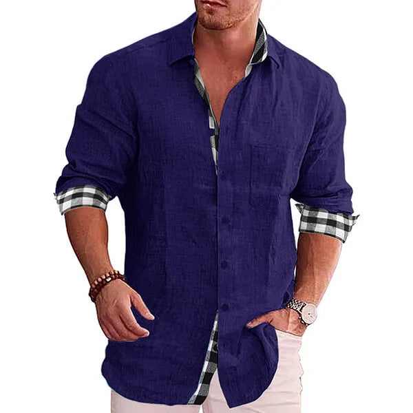 Ludovic - Chemise Lin Élégante Manches Longues Homme