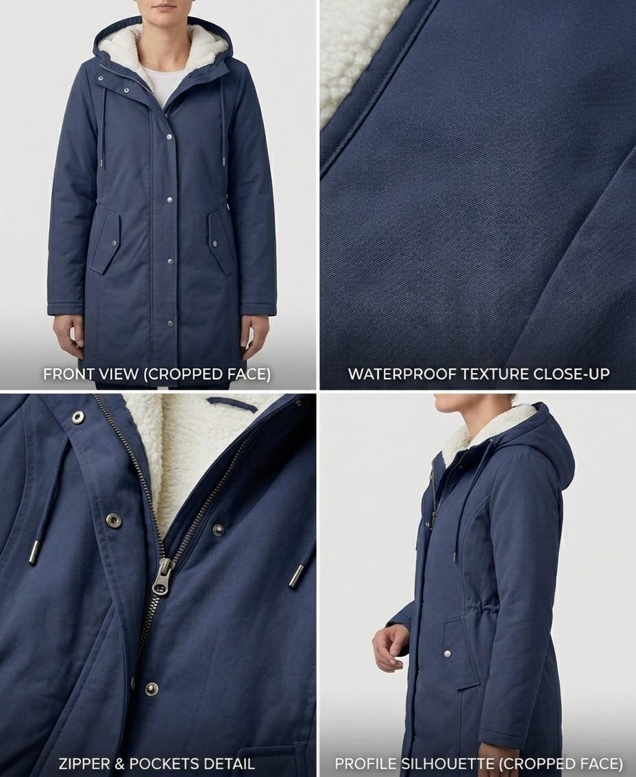 Michèle | Parka Élégante Chaude Doublée Polaire