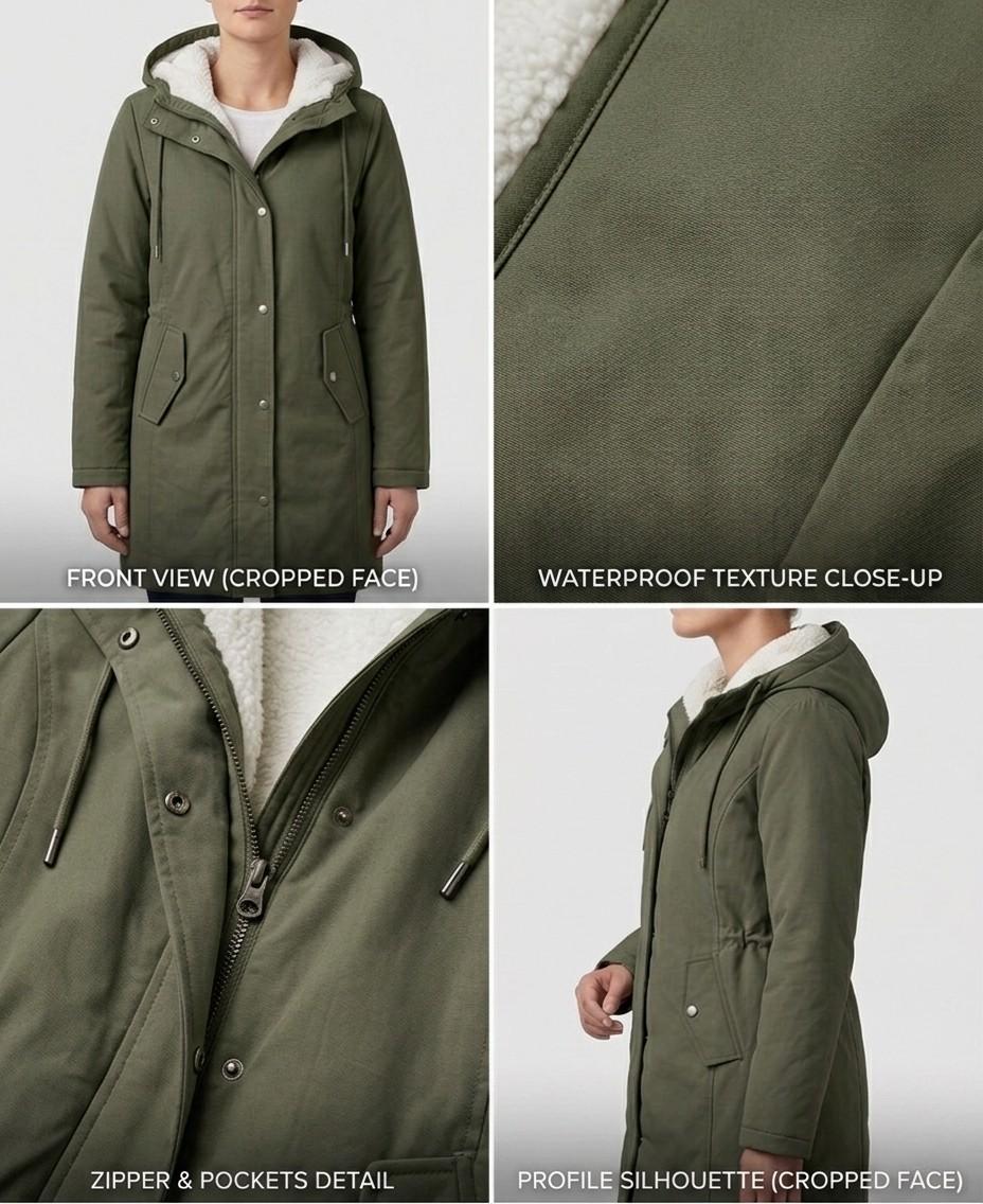 Michèle | Parka Élégante Chaude Doublée Polaire