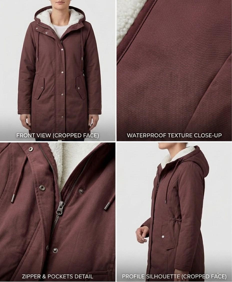 Michèle | Parka Élégante Chaude Doublée Polaire