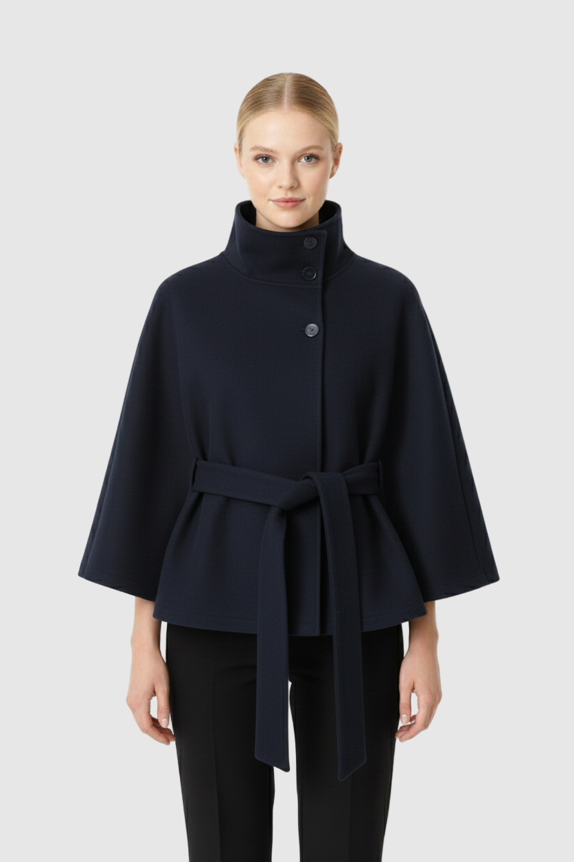 Camila – Manteau laine femme à col élégant