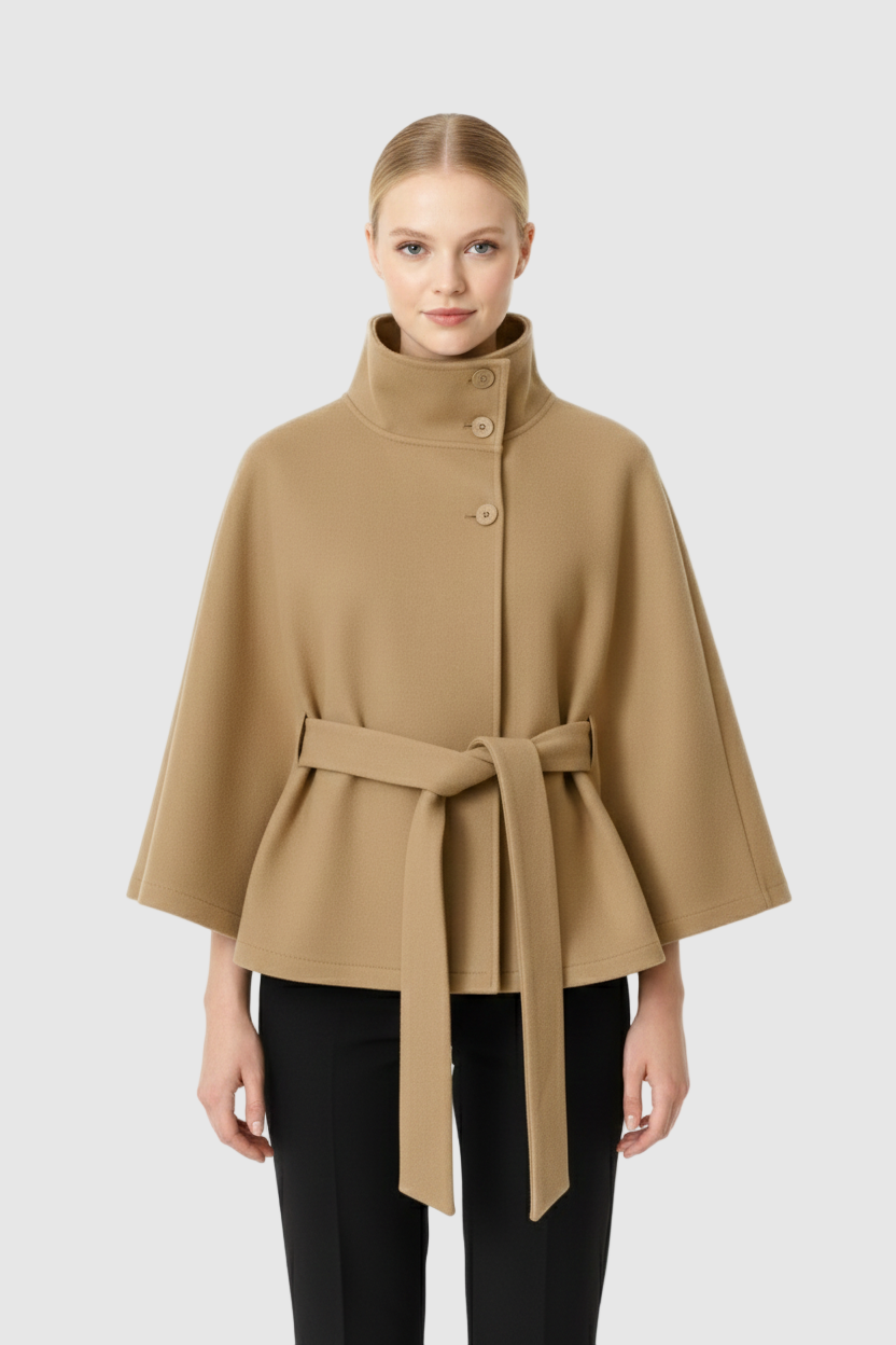 Camila – Manteau laine femme à col élégant