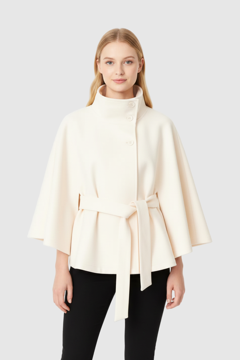 Camila – Manteau laine femme à col élégant