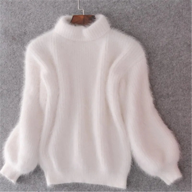 Pascale | Pull Féminin Angora Manches Bouffantes