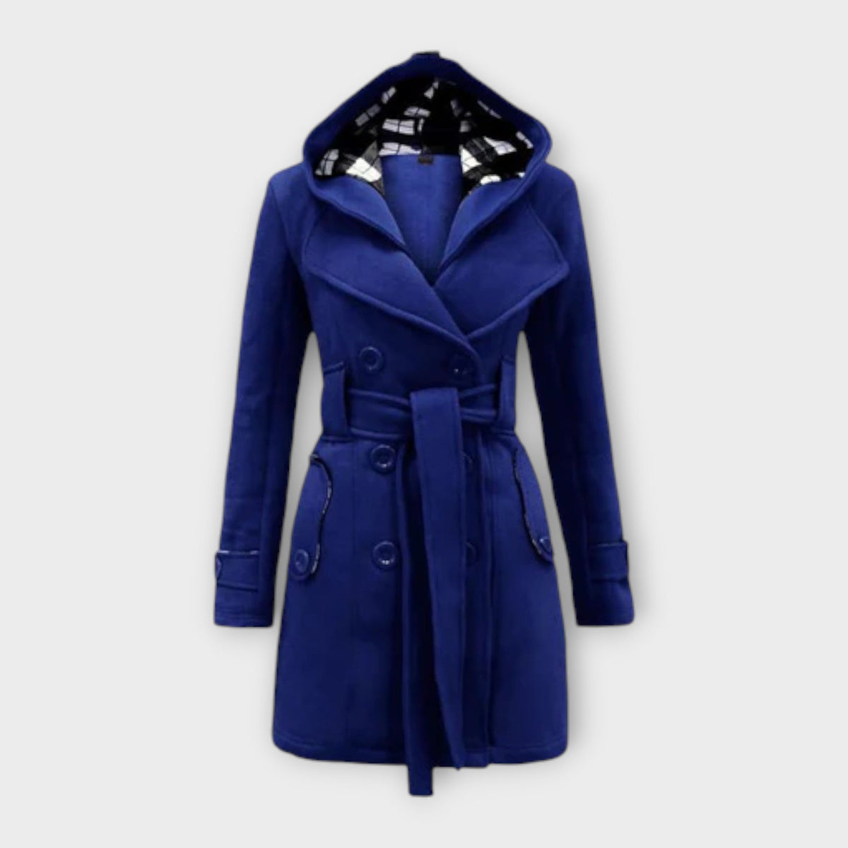 Léa | Manteau Élégant Laine à Capuche