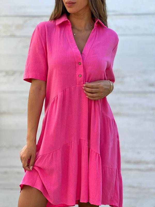 Laure - Robe Chemise Chic Décontractée Femme