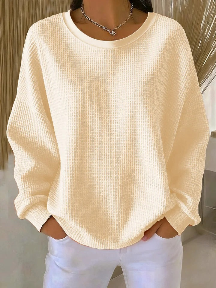 Claire | Pull Élégant Col Rond Maille