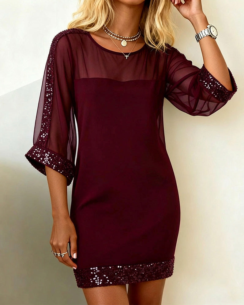 Peggy - Belle Robe de Soirée à Paillettes Femme
