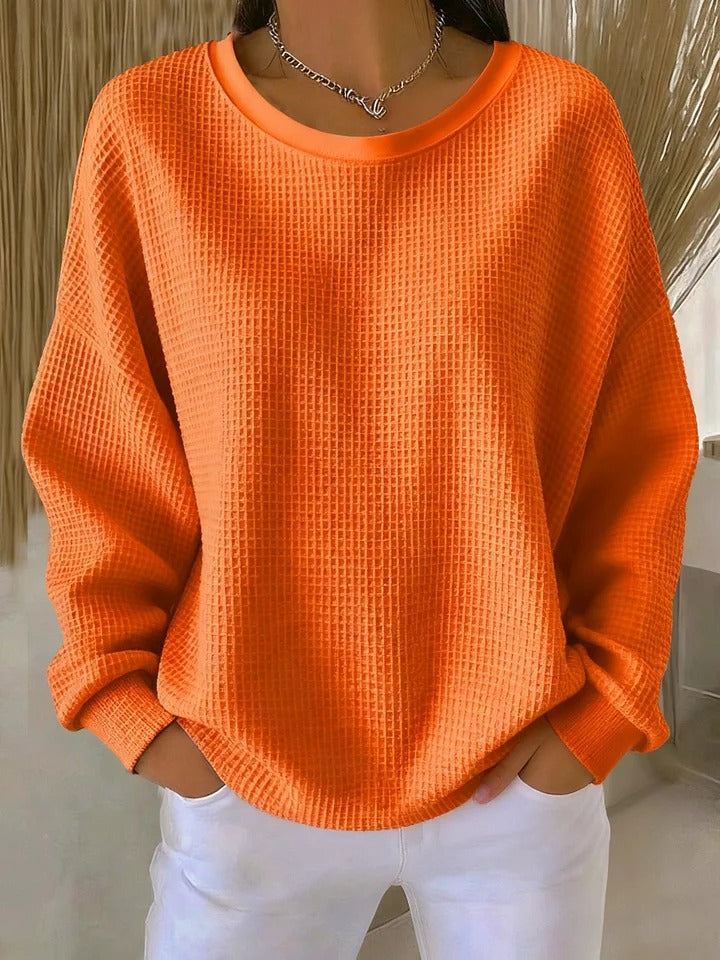 Claire | Pull Élégant Col Rond Maille