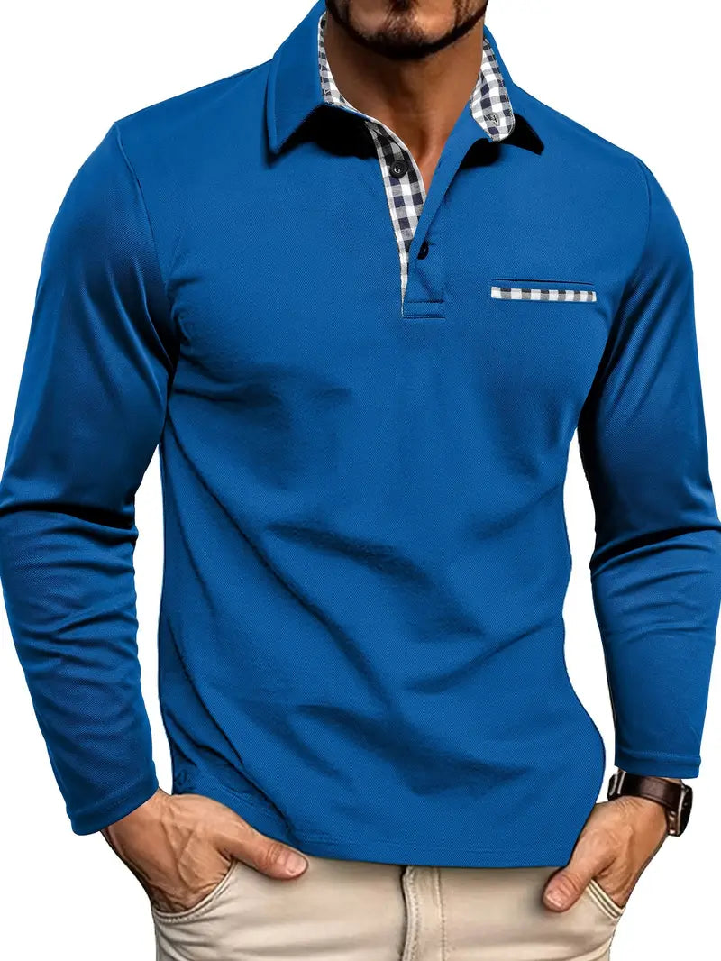 Léo – Polo homme manches longues ajusté