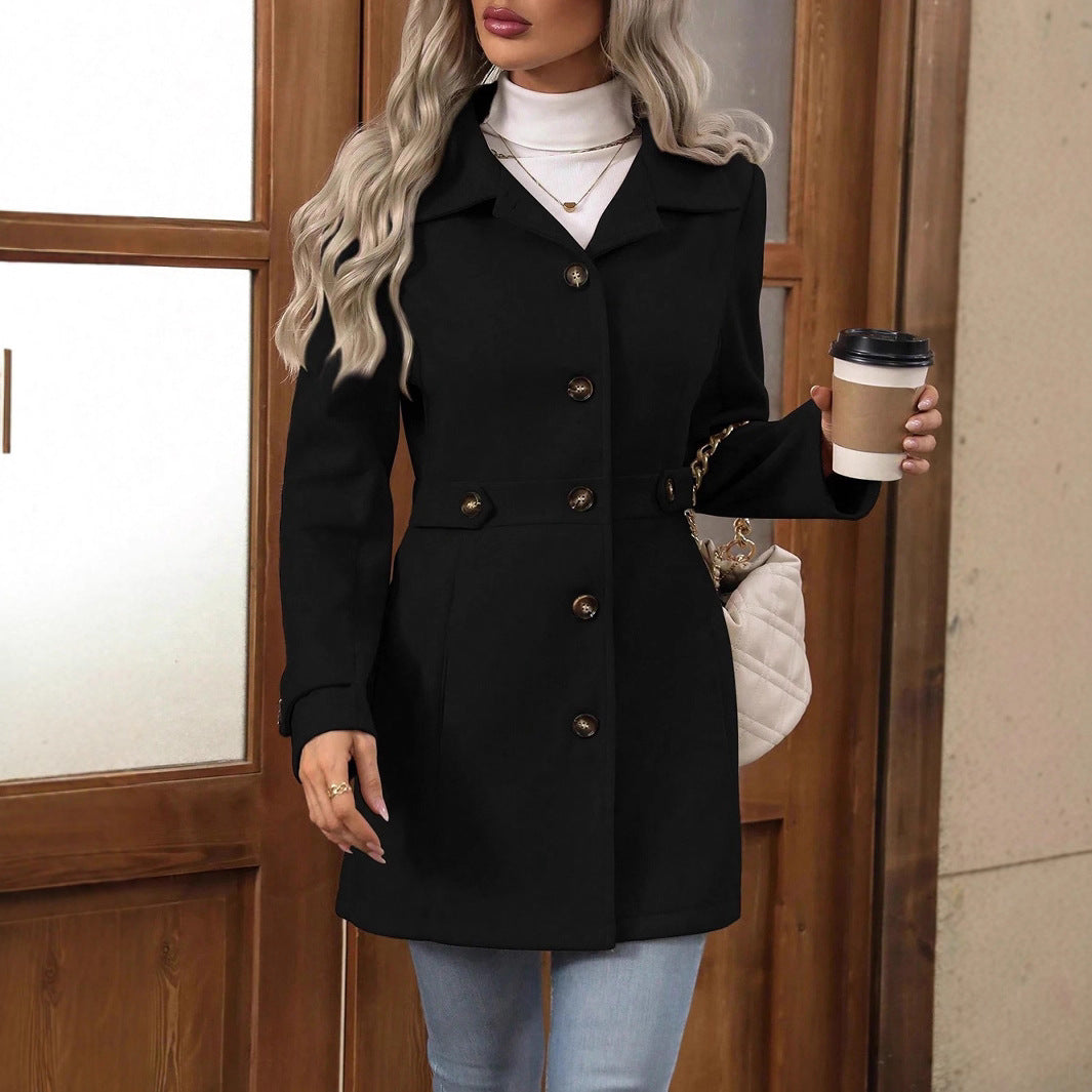 Adèle | Manteau Élégant Laine Ceinturé