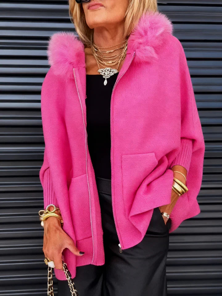 Isabelle - Veste Stylée Polaire Oversize à Capuche