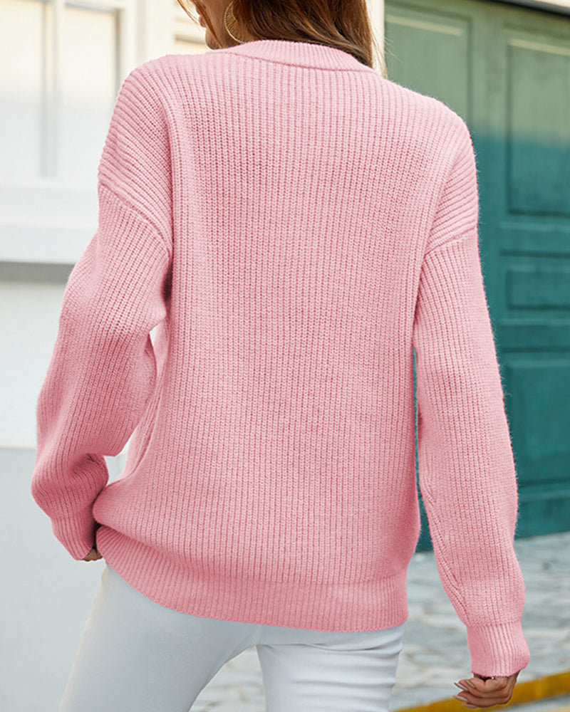 Isabelle - Pull Flatteur Oversize Boutonné