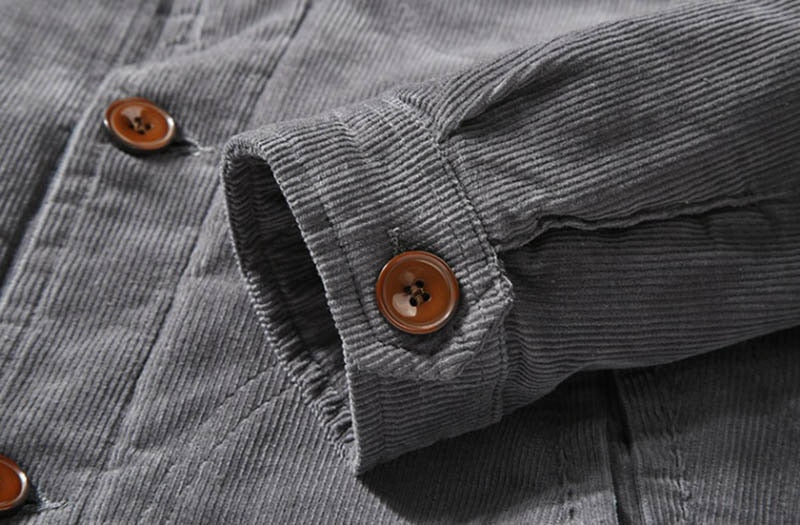 Damien - Veste Classique Velours Col Fourrure