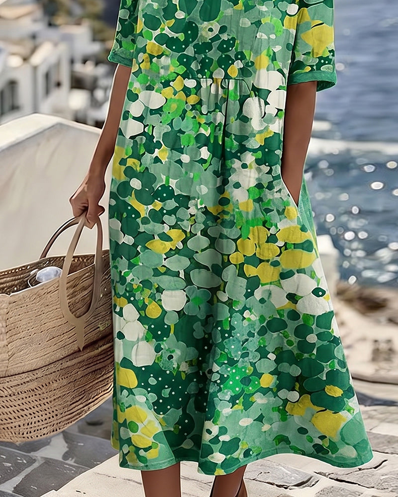 Inès - Robe Lin d'Été Colorée