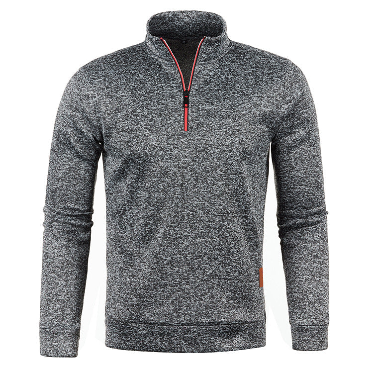 Damien - Pull Intemporel Zippé Col Montant