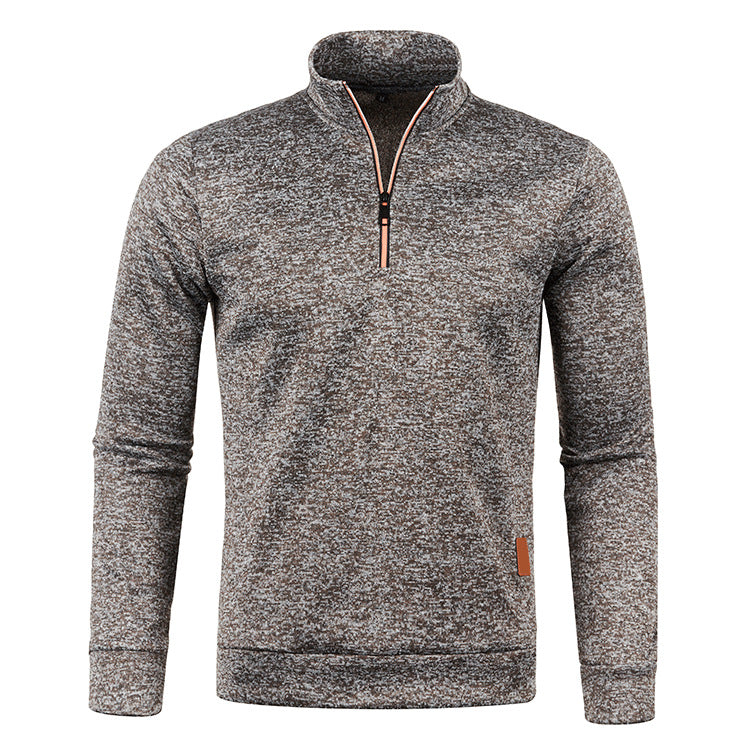 Damien - Pull Intemporel Zippé Col Montant
