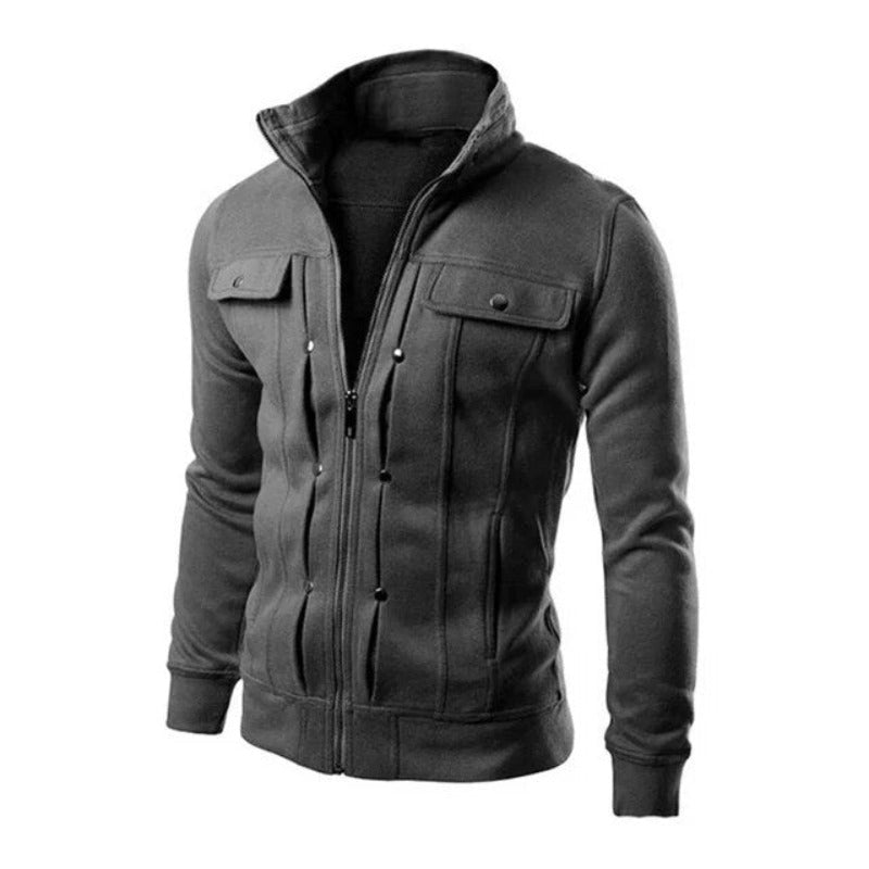 Nicolas - Veste Élégante Col Montant Zippée